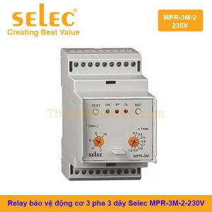 Relay bảo vệ động cơ 3 pha 3 dây Selec MPR-3M-2-230V