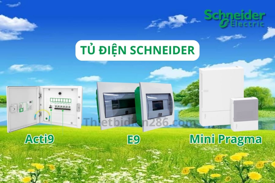 Tủ điện cửa trắng nhựa nổi Resi9 Schneider