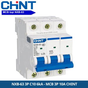 NXB‐63 3P C10 6kA - MCB 3P 10A 6kA Chint