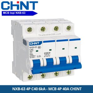 NXB‐63 4P C40 6kA - MCB 4P 40A 6kA Chint