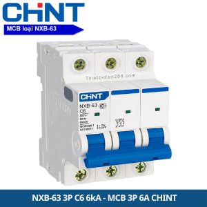 NXB‐63 3P C6 6kA - MCB 3P 6A 6kA Chint