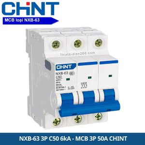 NXB‐63 3P C50 6kA - MCB 3P 50A 6kA Chint