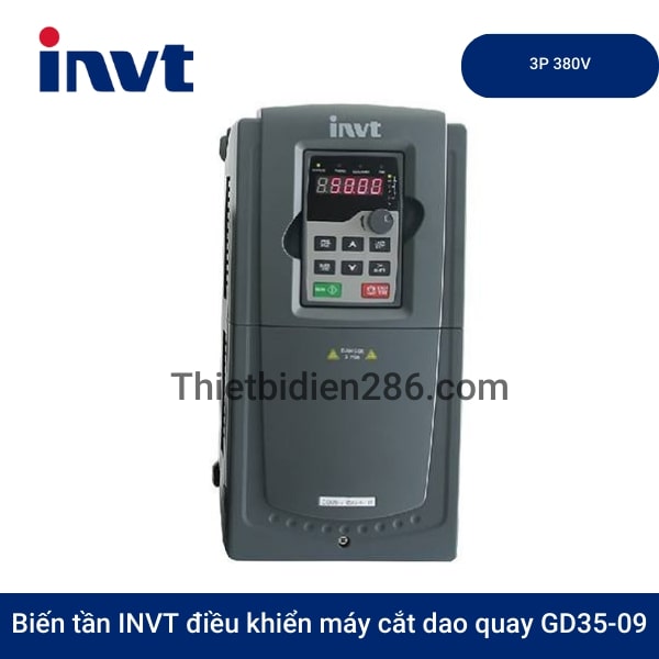 Biến tần INVT điều khiển máy cắt dao quay GD35-09