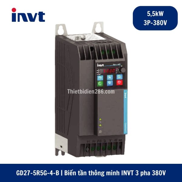 Biến tần thông minh INVT 3 pha 380V GD27-5R5G-4-B
