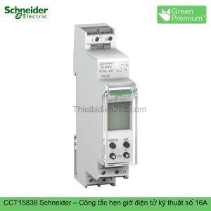 Thiết bị hẹn giờ điện tử CCT15838 Schneider dòng Acti9, tải 16A, dùng điều khiển thiết bị điện tự động