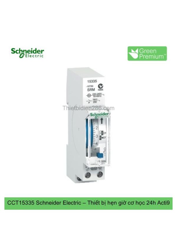 Thiết bị hẹn giờ cơ học 24h Schneider Electric CCT15335 dòng Acti9