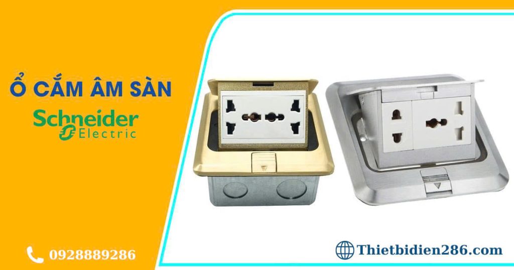 Bộ ổ cắm âm sàn Schneider – một trong những giải pháp cấp điện và dữ liệu hiện đại, an toàn và thẩm mỹ cho các công trình cao cấp