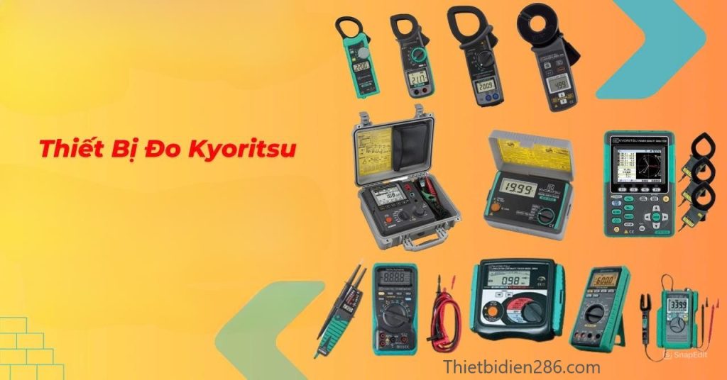 Thiết bị đo Kyoritsu là các loại dụng cụ đo điện được sản xuất bởi hãng Kyoritsu (Nhật Bản) – một thương hiệu uy tín và lâu đời trong lĩnh vực thiết bị đo lường điện tử và điện công nghiệp. Các thiết bị của Kyoritsu nổi bật nhờ độ chính xác cao, độ bền tốt, dễ sử dụng và thiết kế nhỏ gọn phù hợp với cả công việc tại hiện trường lẫn trong phòng kỹ thuật.