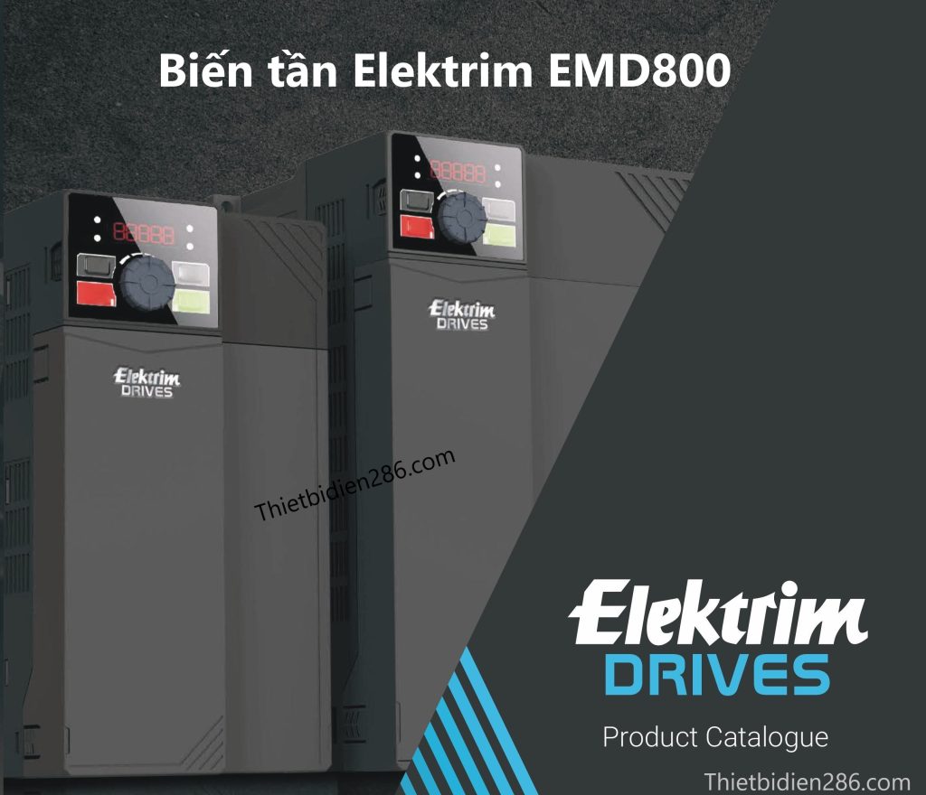 Biến tần Elektrim EMD800 – giải pháp điều khiển động cơ thông minh, hiệu suất cao, chịu tải tốt, điều khiển linh hoạt với nhiều chế độ V/F, vector vòng hở và kín. Ứng dụng rộng rãi trong tự động hóa công nghiệp.