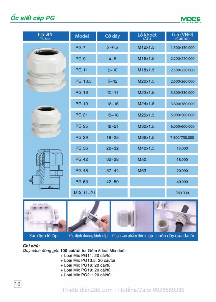 o cam cong nghiep mdce 13