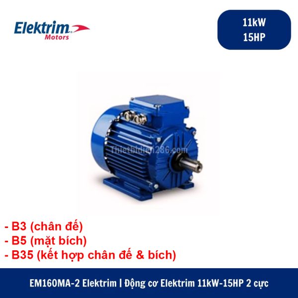 EM160MA-2 Elektrim - Động cơ điện 2 cực