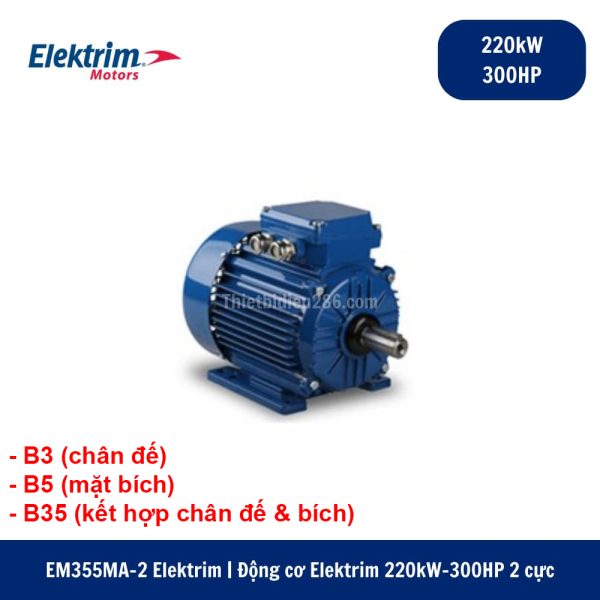 EM355MA-2 Elektrim - Động cơ điện 2 cực