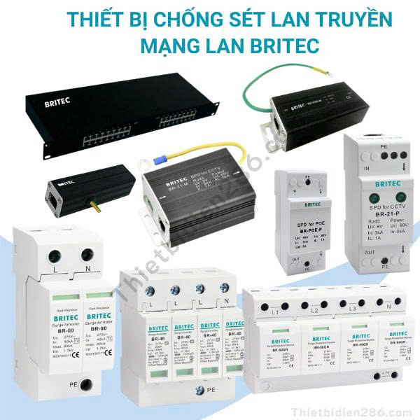 Chống sét BRITEC là tên gọi chung cho các thiết bị chống sét lan truyền (SPD – Surge Protective Devices) do hãng BRITEC Electric sản xuất, dùng để bảo vệ hệ thống điện, mạng, camera và tín hiệu viễn thông khỏi các xung điện gây ra bởi sét hoặc sự cố điện lưới.