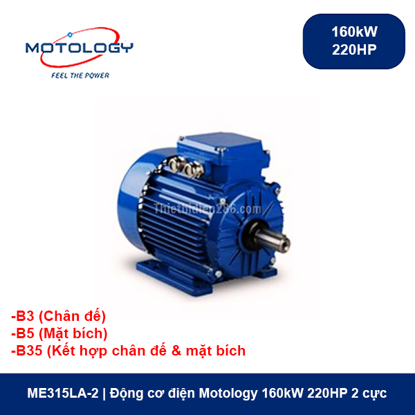 ME315LA-2 Motology - Động cơ điện 160kW 220HP 2 cực ME315LA-2 Motology - Động cơ điện 160kW 220HP 2 cực