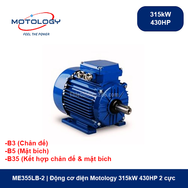 ME355LB-2 Motology - Động cơ điện 315kW 430HP 2 cực ME355LB-2 Motology - Động cơ điện 315kW 430HP 2 cực