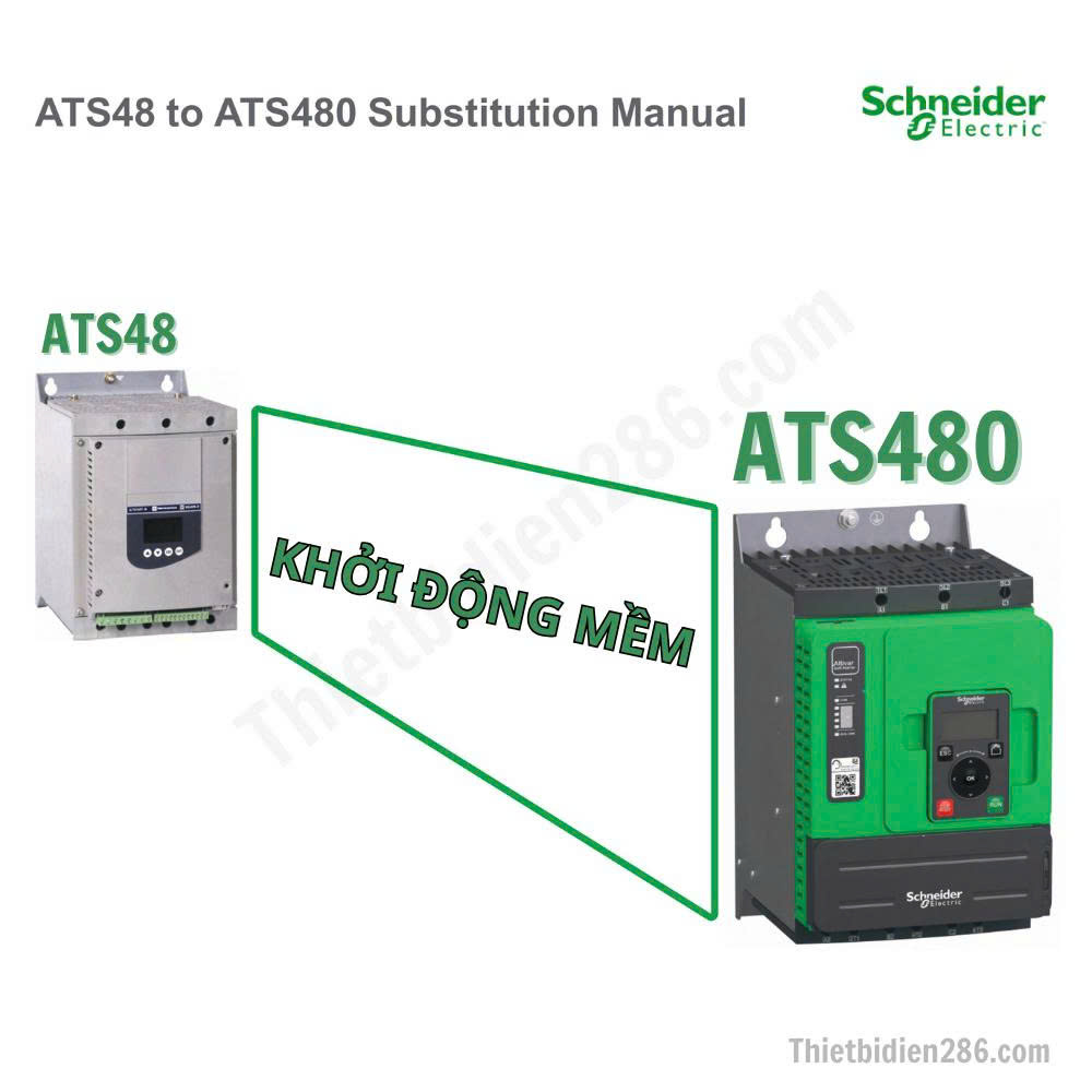 Khởi động mềm ATS480 Schneider – giải pháp thay thế ATS48 với nhiều tính năng vượt trội: kết nối hiện đại, bảo mật, bền vững và dễ dàng di trú hệ thống.