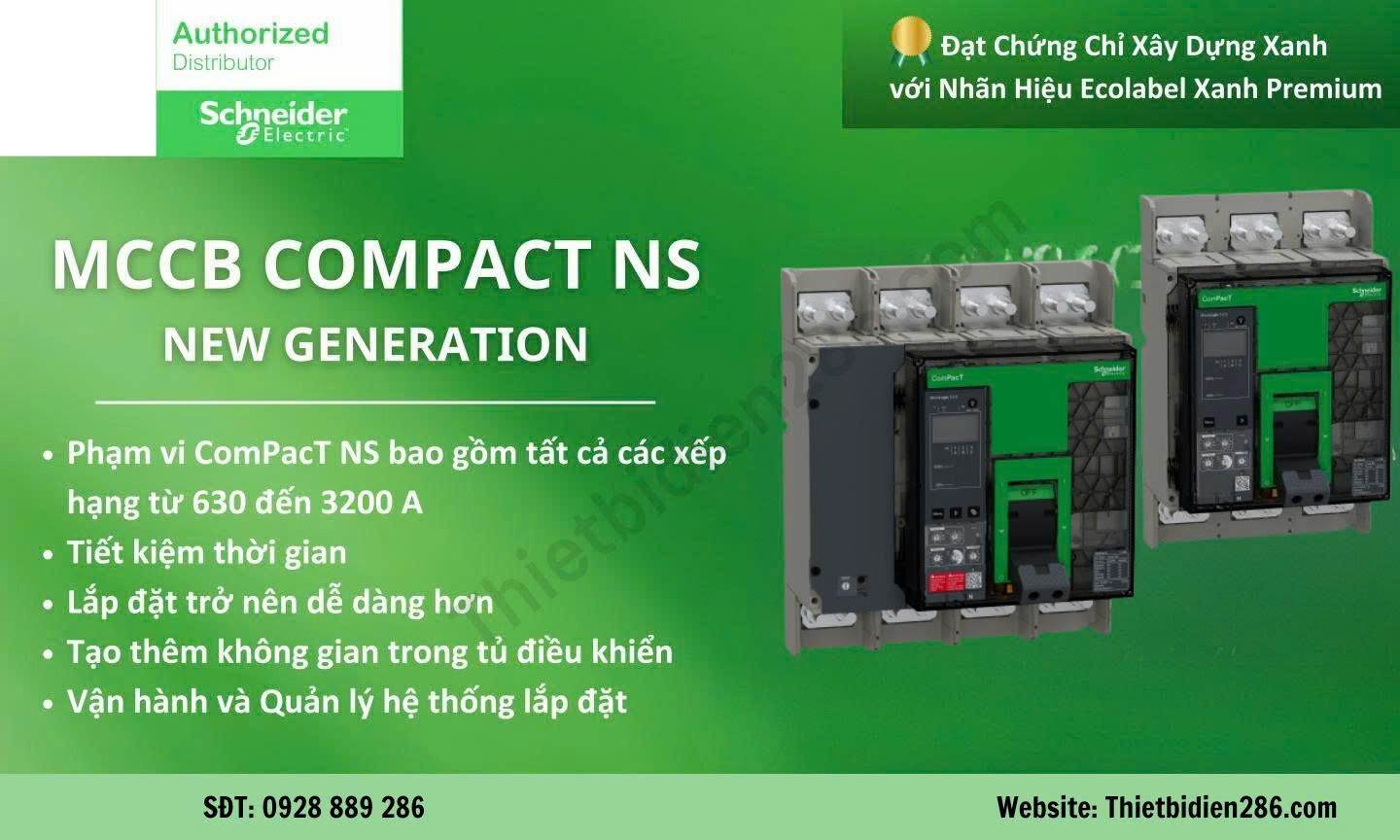 Aptomat MCCB Compact NS Schneider