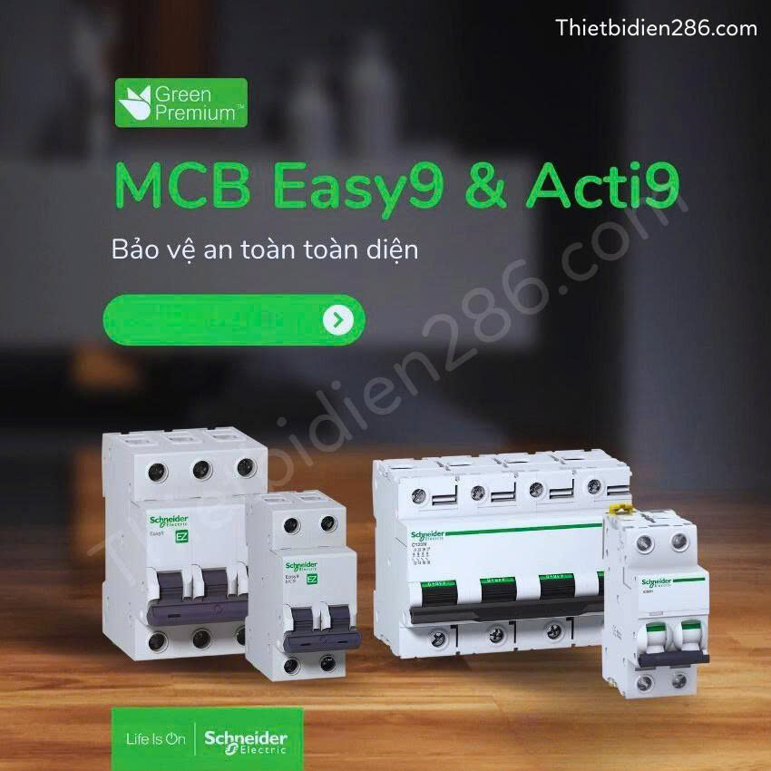 Aptomat MCB Schneider (Miniature Circuit Breaker) là thiết bị đóng cắt tự động, bảo vệ mạch điện khỏi tình trạng quá tải và ngắn mạch.