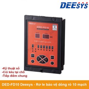 Rơ le bảo vệ dòng rò 10 mạch DED-FD10 Deesys