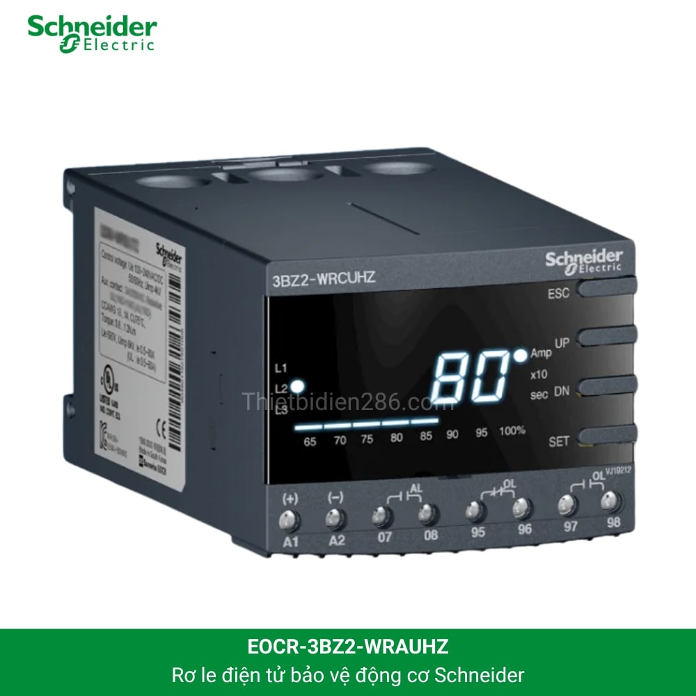 Rơ le bảo vệ động cơ EOCR-3BZ2-WRAUHZ Schneider