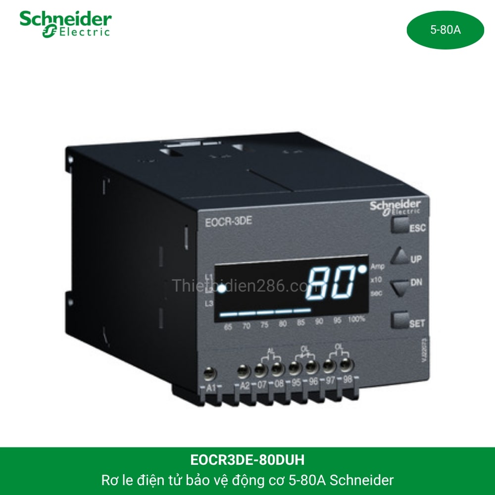 Rơ le bảo vệ động cơ EOCR3DE-80DUH Schneider