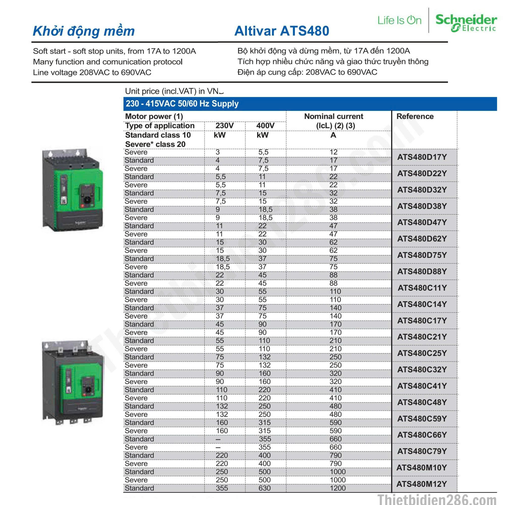 Khởi động mềm ATS480 Schneider là giải pháp tối ưu cho các doanh nghiệp đang tìm kiếm thiết bị khởi động động cơ hiện đại – bền bỉ – tiết kiệm năng lượng.