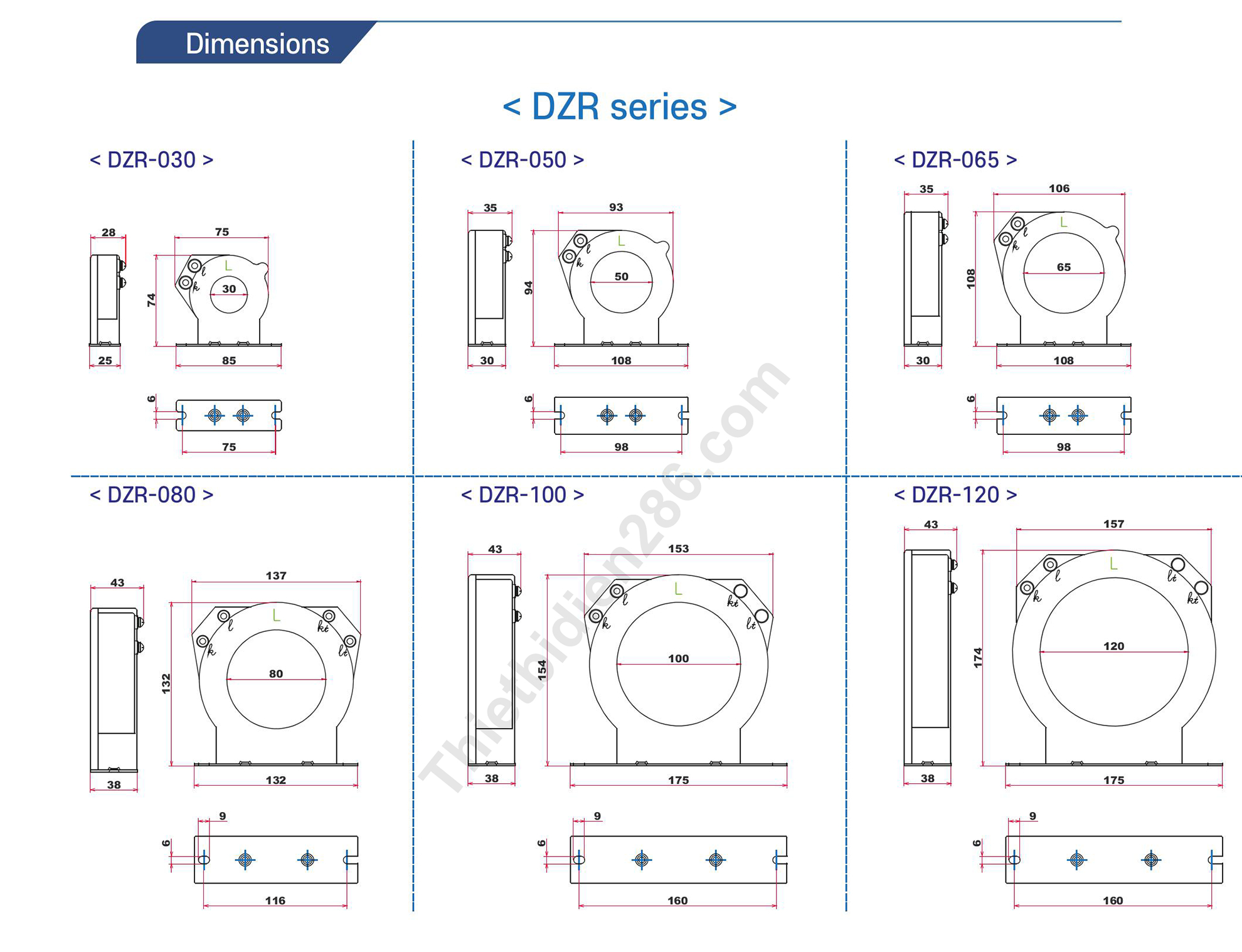 Kích thước zct deesys