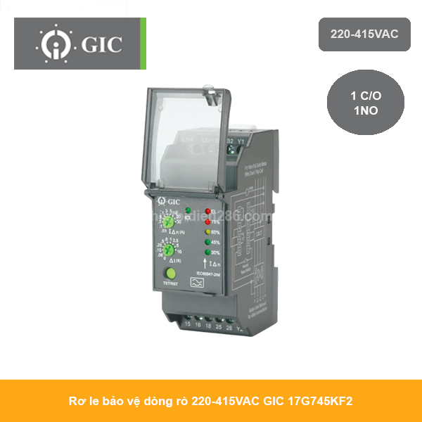 rơ le bảo dòng rò 220-415VAC GIC 17G745KF2 ro-le-bao-ve-dong-ro-220-415vac-gic-17G745KF2