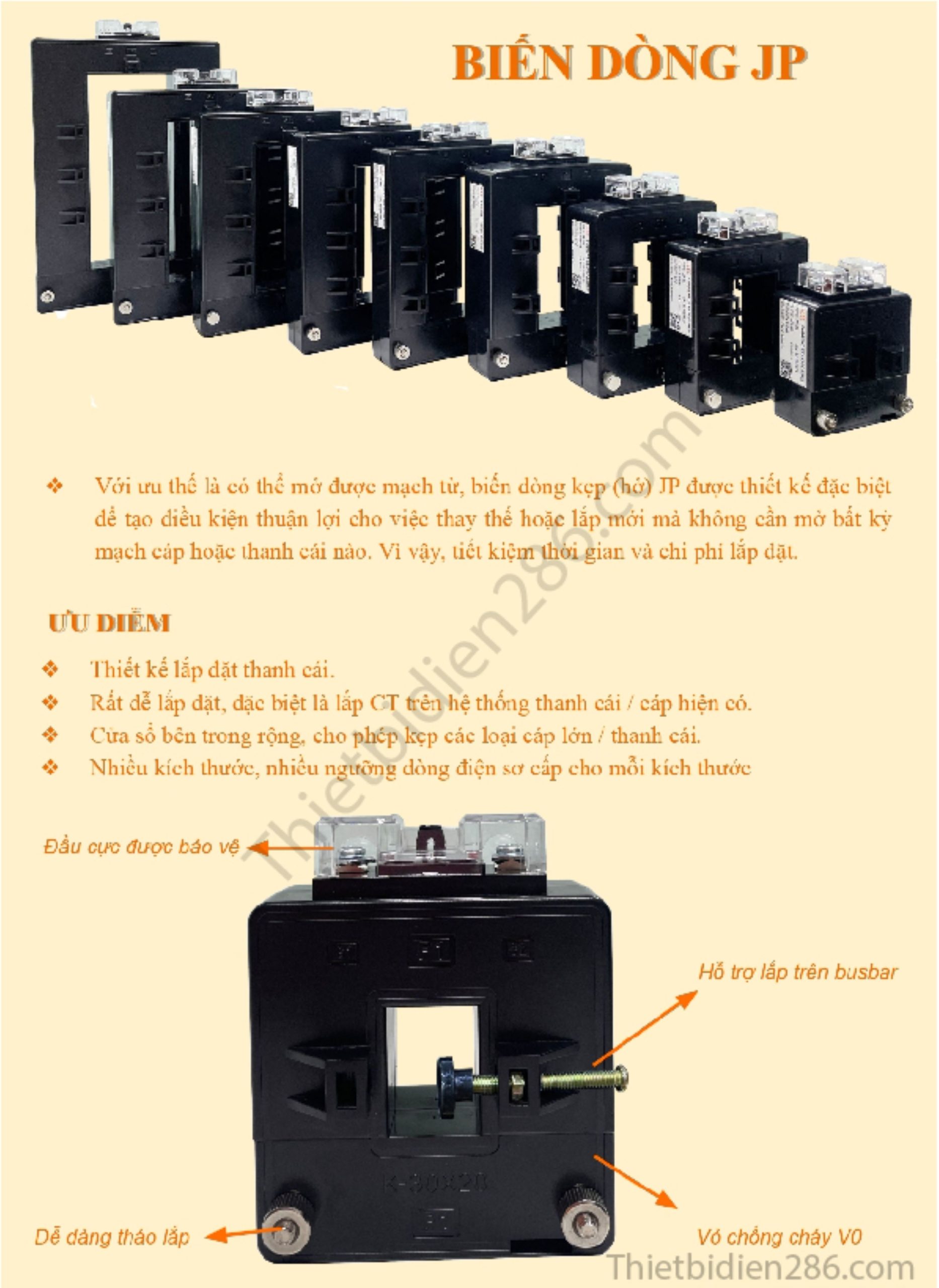 Biến dòng kẹp JP510 5000/5A Ilec