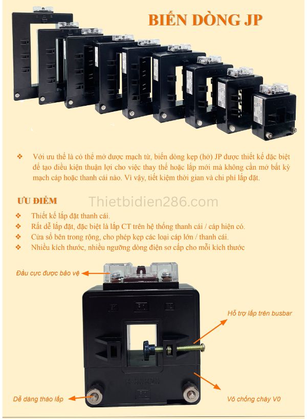 Biến dòng JP23 500/5A Ilec