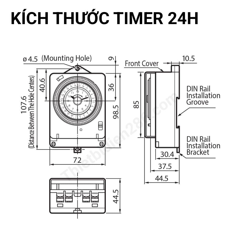 Kích thước Timer 24H