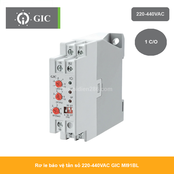 rơ le bảo vệ tần số 220-440VAC GIC MI91BL ro-le-bao-ve-tan-so-220-440vac-gic-MI91BL